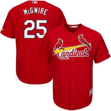 Men%27s St Louis Cardinals #25 Mark McGwire Red Cool Base Stitched Jersey Dzhi